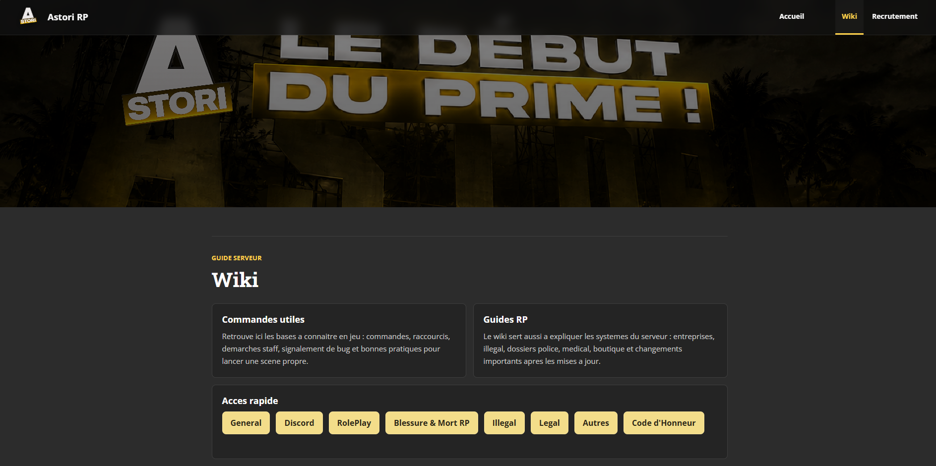 Site web Astori RP